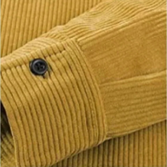 BRAND NEW MENS COLORBLOCK CASUAL BUTTON DOWN CORDUROY OVERSHIRT NWT - Picture 4 of 6